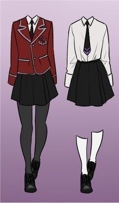 Anime Uniform, School Uniform Outfits, School Uniform Fashion, Clothing Sketches, Dress Design Drawing, Clothing Design Sketches, Drawing Anime Clothes, School Dresses, Uniform Fashion