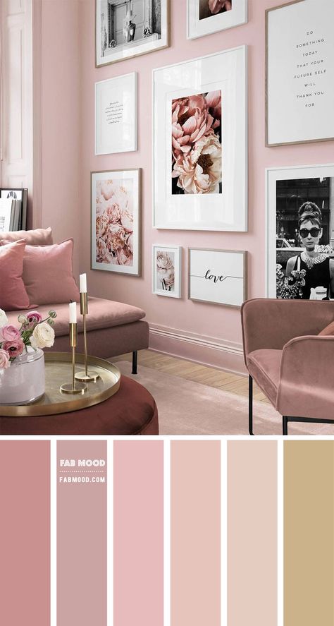 living room Archives - Page 2 of 6 - Fabmood | Wedding Colors, Wedding Themes, Wedding color palettes Blush Pink Living Room, Pink Living Room Decor, Wedding Color Palettes, Themes Wedding, Colors Wedding, Pink Living Room, Living Room Color Schemes, Room Color Schemes, Pink Bedroom