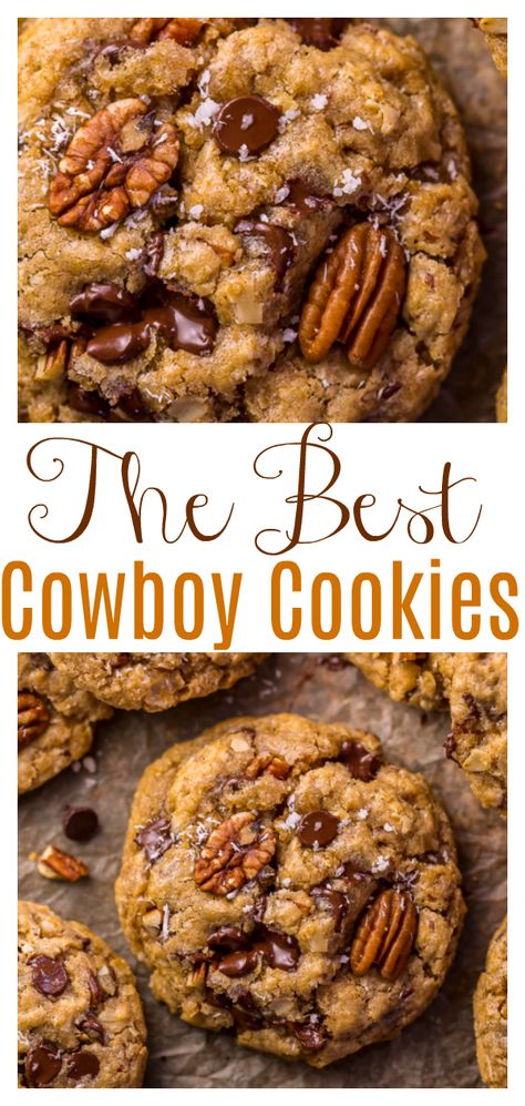 The Best Cowboy Cookies Recipe - Baker by Nature Best Cowboy Cookies, Cowboy Cookies Recipe, Cowboy Cookie, Cowboy Cookie Recipe, Baker By Nature, Cowboy Cookies, Oreo Brownies, Oatmeal Chocolate Chip Cookies, Think Food