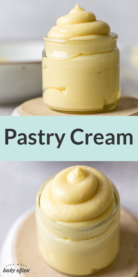 Bakers Custard Recipe, Fill Pastry Recipes, Confectioners Custard Recipe, Pastry Cream Without Cornstarch, Custard Filling For Cupcakes, Orange Pastry Cream Recipe, Nutella Custard Filling, Cream Puffs Filling Recipe, Easy Pastry Cream Filling