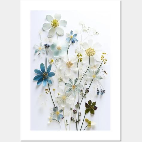 Pressed flowers frame