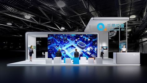 Tech Booth Design on Behance Tech Exhibition Booth, Tech Exhibition Design, Digital Exhibition Design, Tech Booth Design, Event Booth Design Exhibitions, Exhibition Design Booth, Tech Booth, Information Booth, Tradeshow Booth Design