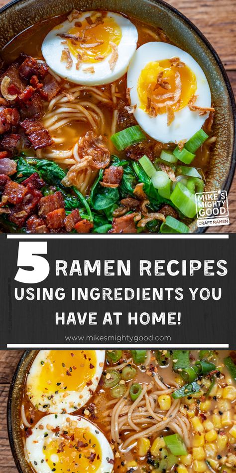 Top Ramen Recipes, Ramen Noodle Recipes Easy, Ramen Recipes Easy, Easy Ramen, Ramen Bar, Ramen Recipe, Homemade Ramen, Ramen Bowls, Noodle Recipes Easy