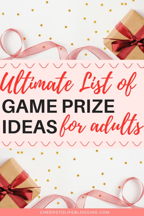 The ultimate list of game prize ideas for adults. You can use these party game prizes for your saran wrap ball game, oven mitt game or any Christmas game of your choice. Either way, your guests will actually love these gift prizes. #christmasinjuly #christmasgiftideas #christmasgameprizes Small Gifts For Games, Senior Bingo Prizes, Saran Wrap Ball Game Prizes For Adults, Door Prize Games Ideas, Unisex Game Prizes Gift Ideas, Gift Ideas For Saran Wrap Ball Game, Game Prizes For All Ages, Inexpensive Prizes For Games, Ideas For Saran Wrap Ball Game