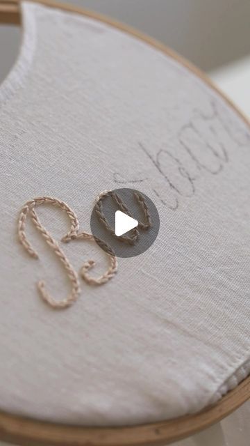 Stitching Letters On Fabric, Fonts For Embroidery Letters, Whipped Chain Stitch Embroidery, Lettering Embroidery Hand, Chain Stitch Embroidery Letters, Stitching Letters Hand Embroidery, How To Do Chain Stitch, Stitch Name Hand Embroidery, Letter Stitching Hand Embroidery