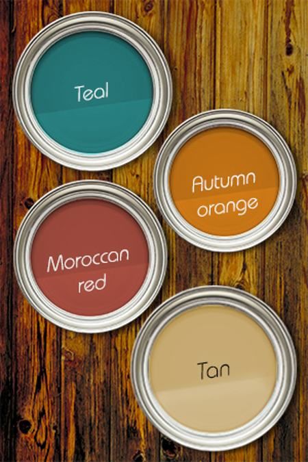 Teal   Moroccan Red   Autumn Orange   Tan Orange And Teal Aesthetic, Teal Living Rooms, Teal Decor, Big Room, Color Boards, Living Room Orange, Yellow Living Room, Kitchen Colour Schemes, Teal Walls