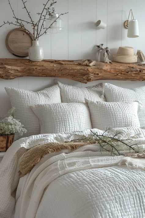 15 Aesthetic Coastal Bedroom Ideas for a Dreamy Retreat 7 Beach Vibes Aesthetic Bedroom, French Costal Bedroom, French Coastal Decor Bedroom, Bunkbed Decor, Bedroom Beach Decor, Alternative Moodboard, Neutral Coastal Bedroom, Lake House Bedroom Ideas, White Coastal Bedroom