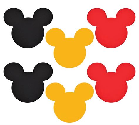 Mickey Mouse Cutouts, Mickey Mouse Theme Decoration, Mickey Mouse Cake Topper Printable, Mickey Mouse Decorations Birthday, Minnie Mouse Cricut Ideas, Imprimibles Mickey Mouse, Toodles Mickey Mouse, Bolo Do Mickey Mouse, Mickey Mouse Template