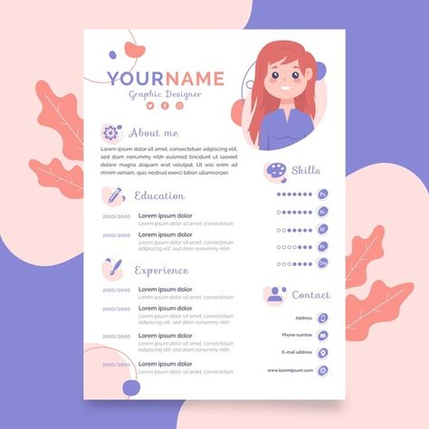 Curriculum Vitae Template Free, Creative Resume Design, Curriculum Vitae Design, Math Clipart, Curriculum Vitae Template, Modern Cv Template, Creative Cv, Professional Cv, Cv Design