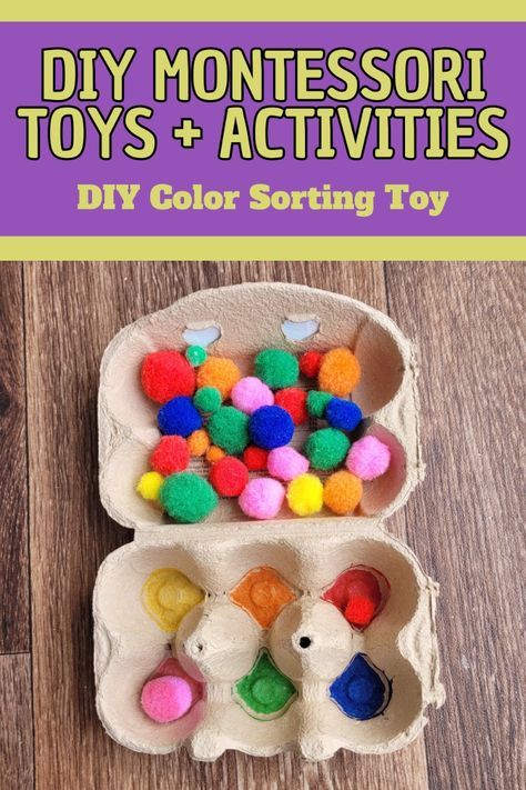 6 Fun DIY Montessori Toys 2-3 Year Olds Will Enjoy. These Handmade Montessori Toys provide opportunities for Easy and independent Toddler Learning Activities. Choose from this fun selection of DIY Montessori Toys for kids if you're looking for handmade educational toys for your toddler or preschooler. Montessori toddler activities don't have to be expensive. Reuse items you already have in your home and achieve the same educational benefits for your little ones! Diy Montessori Toys 2 Year, Sensory Activities For 2 Yrs Old, Montessori Activities For 2 Yrs Old, Toddler Activities 2 Yrs Old, Activities For 2-3 Yrs Old, Toddler Activities 3 Yrs Old, Activity For 2 Yrs Old, Toddler Montessori Activities, Montessori Crafts