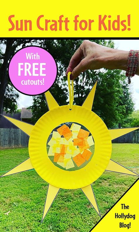 Check out one of my favorite preschool crafts! This sun craft for kids is great for building fine motor skills and boosting creativity! Sun Crafts for Kids | Sun Craft Preschool | Sun Theme | Summer Activities | Suncatcher | Suncatcher DIY Eyfs Summer Crafts, Preschool Sun Catchers, Sunshine Craft Preschool, Sun Crafts For Infants, Sun Catcher Preschool Craft, Summer Sun Catcher Crafts For Kids, Summer Crafts Preschoolers, Sun Preschool Art, Crafts For Kindergarteners Summer