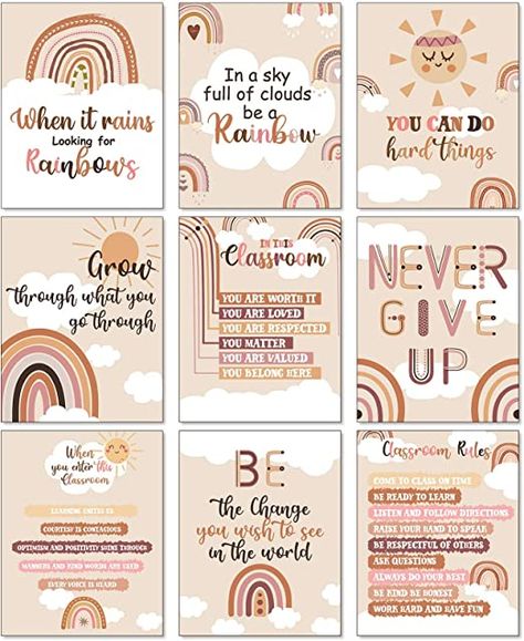 Good Classroom Ideas, Welcome Posters Classroom, Idea Classroom Decoration, Ideas To Decorate A Classroom, Grade 1 Classroom Decorations, Encouraging Classroom Decor, Kindergarten Teacher Quotes Inspiration, Aesthetic Quotes For Classroom, Cute Classroom Themes Daycare