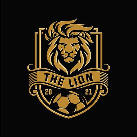 Football lion team logo Premium Vector | Premium Vector #Freepik #vector #football #soccer #shield #face Logo Futsal Design Hd, Logo Design Football, Logo Futsal, Logo Football Team, Up Carl Y Ellie, Leon Logo, Logo Lion, Time Logo, Football Logo Design