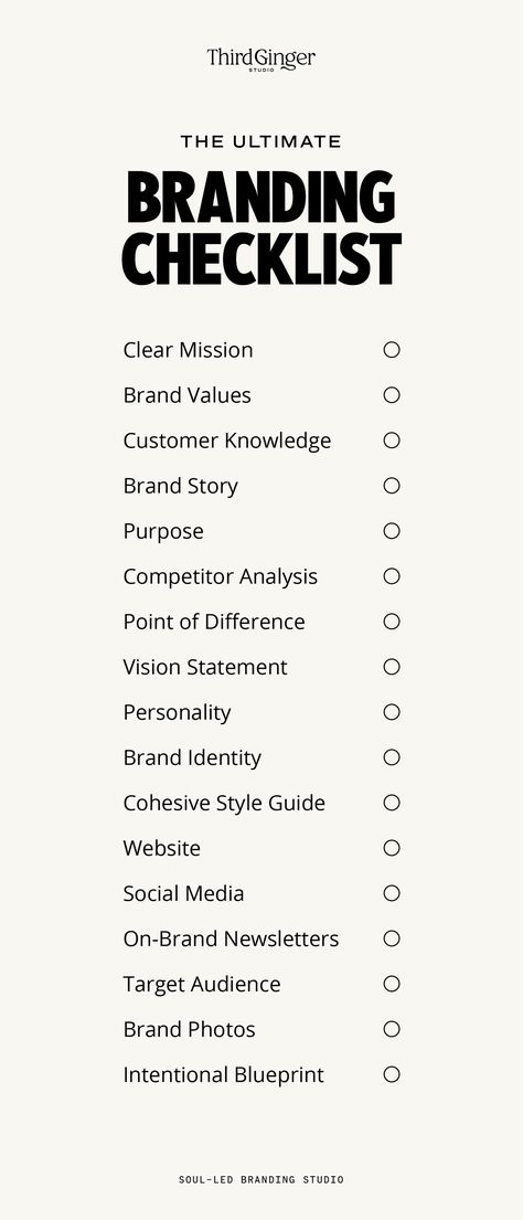 The ultimate branding checklist for business owners. Clothing Brand Strategy, Rebranding Business Ideas, Rebranding Ideas Brand Identity, Brand Strategy Roadmap, Different Branding Styles, How To Name Your Brand, Brand Identity Checklist, Fashion Brand Marketing Strategy, Pinterest Marketing Tips Small Businesses