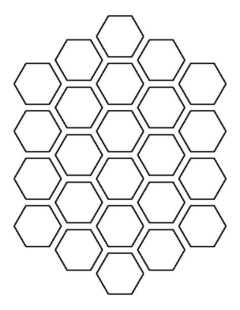 Honeycomb pattern. Use the printable outline for crafts, creating stencils, scrapbooking, and more. Free PDF template to download and print at http://patternuniverse.com/download/honeycomb-pattern/ Honeycomb Outline, Honeycomb Template, Lézervágott Fa, Printable Outline, Outline Pattern, Monster Tattoo, Idee Cricut, Muster Tattoos, Pattern Printable