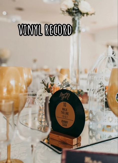 Table number Record Table Decor Wedding, Album Cover Table Numbers, Record Table Numbers Wedding, Vinyl Centerpieces, Vinyl Record Table Numbers, Record Centerpieces Ideas, Record Centerpieces, Record Table Numbers, 90s Rnb