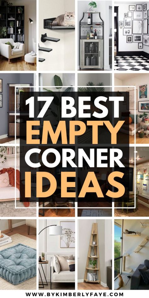 Best Empty Corner Ideas To Liven Up Your Space Corner Interior Design Ideas, Things To Put In Corner Of Living Room, How To Decorate The Corner Of A Room, Living Room Accent Corner, Narrow Corner Decorating Ideas, What To Do With A Small Corner Space, Small Corner Ideas Hallway, Foyer Corner Ideas Entrance, Landing Corner Ideas Upstairs