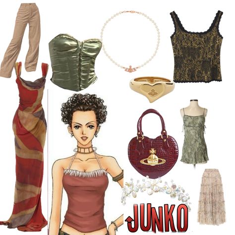 Vivienne Westwood Pfp, Nana Hachi Inspired Outfits, Nana Anime Outfits, Nana Outfits Inspired, Nana Inspired Outfits, Junko Saotome, Nana Outfits, Nana Fashion, Nana Clothes