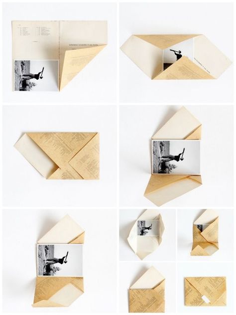 Envelope Origami, Paper Projects Diy, Letter Folding, Origami Envelope, Buch Design, Photo Noir, Packaging Ideas Business, Spy Kids, Pen Pal Letters