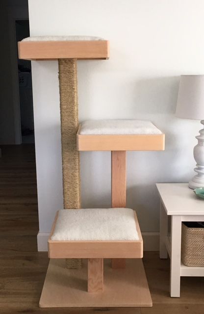 Cat Stands Diy, Diy Corner Cat Tower, Diy Cat Stand, How To Build A Cat Tower, Cat Towers Diy Homemade Easy, Diy Wooden Cat Tree, Home Made Cat Tower, Build A Cat Tree, Building A Cat Tree