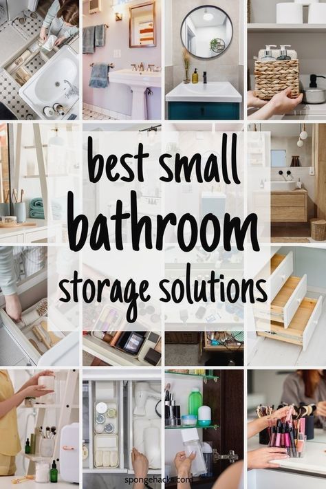 #organization #storagehacks #bathroomdecorideas Small Bathroom Organization Ideas, Small Bathroom Storage Solutions, Small Bathroom Cabinets, Bathroom Organization Hacks, Bathroom Sink Organization, Bathroom Storage Hacks, Small Apartment Bathroom, Small Bathroom Sinks, Organizing Bathroom Cabinets