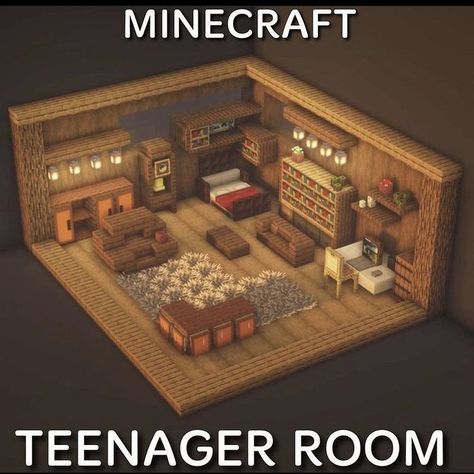 Minecraft Hus, Minecraft Interior Ideas, Interior Design Minecraft, Case Minecraft, Minecraft Decoration, Teenager Room, Rumah Minecraft Sederhana, Minecraft Interior, Minecraft Interior Design