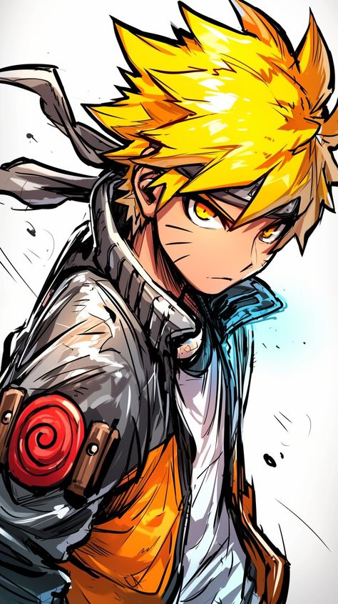 Naruto Uzumaki Art Drawings, Naruto Design, Animation Character Drawings, Naruto Clans, Naruto Sketch Drawing, Modern Graphic Art, Anime Drawing Books, Naruto Drawings, Naruto Uzumaki Art