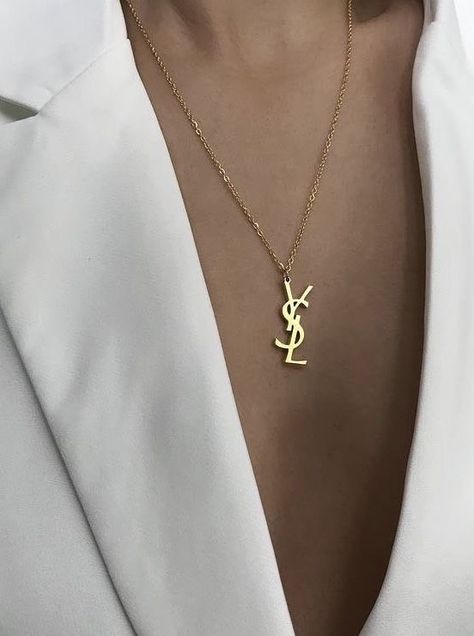 Rich Wishlist, Yves Saint Laurent Aesthetic, Saint Laurent Aesthetic, Saint Laurent Necklace, Ysl Aesthetic, Ysl Necklace, Ysl Jewelry, Saint Laurent Fashion, Nyc Girl