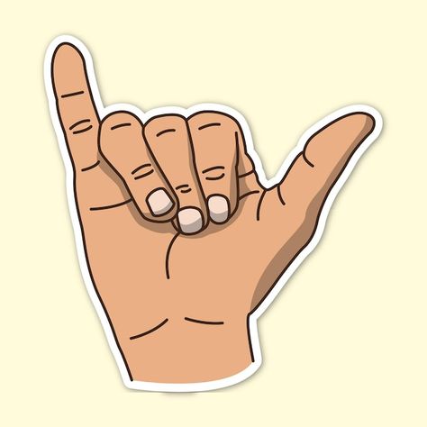 Hang Loose Hand, Hand Emoji, Hand Poses, Human Sketch, Hand Signs, Hand Gestures, Hand Sign, Hang Ten, Hang Loose