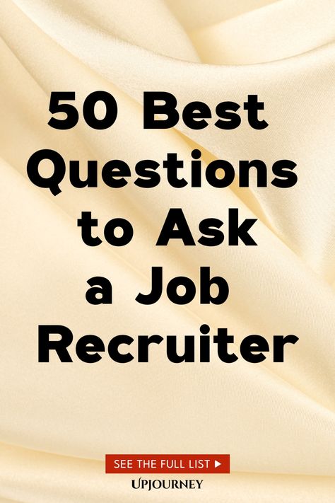 50 Best Questions to Ask a Job Recruiter Recruiter Interview Questions, Questions To Ask Employer, Career Questions, 50 Questions To Ask, Best Questions To Ask, Work Etiquette, Psychology Terms, Best Questions, Job Interview Preparation