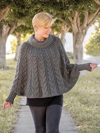 Materials Poncho Knitting, Knitting Poncho, Loop Knitting, Annie's Crochet, Lace Poncho, Poncho Knitting Patterns, Poncho Pattern, Creation Couture, Crochet Poncho