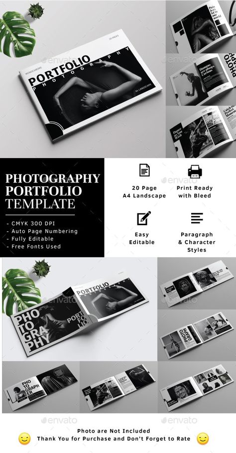 Photography Portfolio Template by Luckascode | GraphicRiver Photography Portfolio Design, Photography Book Cover, Photography Portfolio Book, Photography Portfolio Layout, Landscape Magazine, Photo Book Cover, Photography Portfolio Template, Photography Brochure, Summer Madness