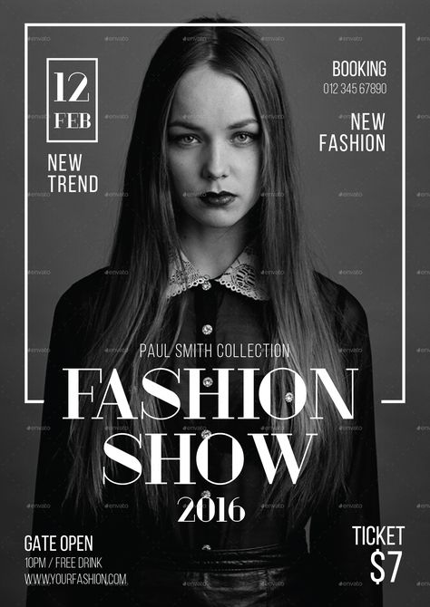 Fashion Show Flyer | GraphicRiver                                                                                                                                                                                 More Layout Editoriale, Fashion Show Flyer, Show Flyer, Magazine Design Cover, Fashion Show Poster, Poster Graphic Design, Fashion Poster Design, Desain Editorial, Simple Designs To Draw