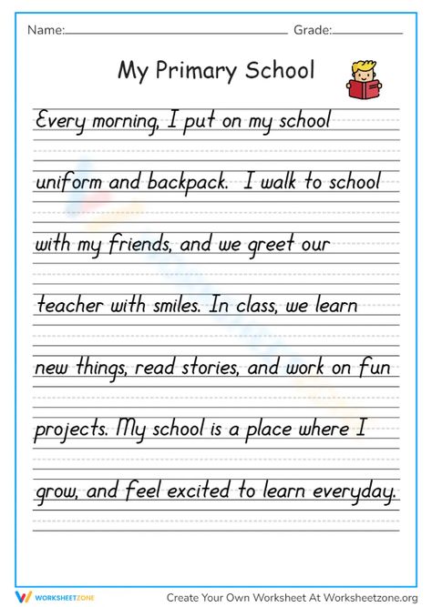 Printable Handwriting Practice - My Primary School Worksheets in 2024 | Cursive writing practice sheets, Writing practice sheets, Paragraph writing worksheets Hand Writing For Kids, Handwriting Practice Free Printables, Nelson Handwriting Worksheets, English Hand Writing, Free Handwriting Practice Sheets, English Handwriting Practice, Practice Writing Sheets, Primary School Worksheets, Improve Handwriting Worksheets