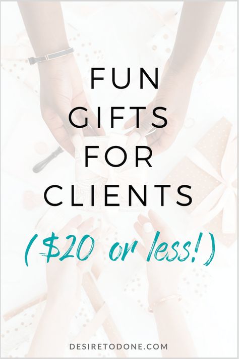 Sending a gift to a client is yet another opportunity to shine and stand out. Giving him or her a gift that says, “I picked this just for you” is really special and will get you good karma points (and maybe more work!). Here are some fun gift ideas for clients, all under $20. #giftguide #clients #virtualassistant Client Birthday Gift Ideas, Gifts For Massage Clients, Cleaning Client Gifts, Thank You Gifts For Clients Business, Small Client Christmas Gifts, Hairstylist Client Gifts, Clients Gift Ideas, Gift Ideas For Clients At Salon, Client Gift Ideas Salon