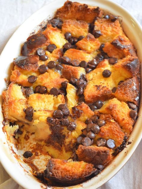 Brioche Chocolate, Chocolate Chip Bread Pudding, Brioche Bread Pudding, Chocolate Chip Pudding, Chocolate Bread Pudding, Bread Puddings, Chocolate Chip Bread, Corn Pudding, Bread And Butter Pudding