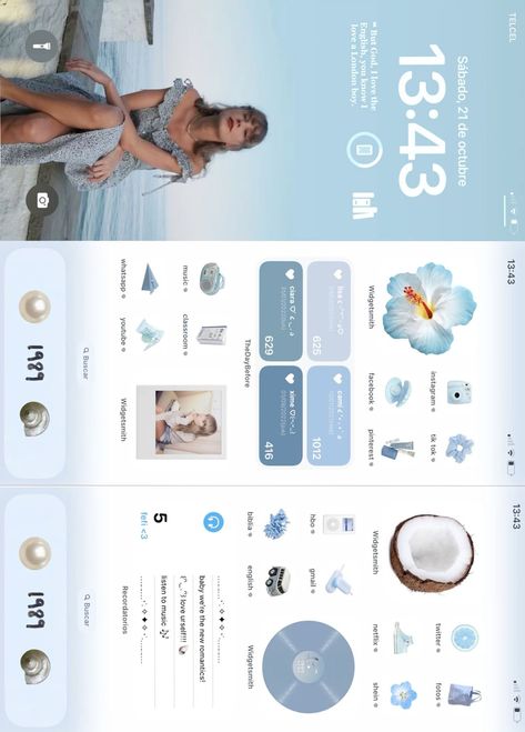 Taylor Swift Ios Layout, Taylor Swift Theme Phone, Taylor Swift Iphone Theme, Taylor Swift Home Screen Ideas, Taylor Swift Iphone Layout, Taylor Swift Phone Theme, Blue Homescreen Ideas, 1989 Homescreen, Summer Phone Layout