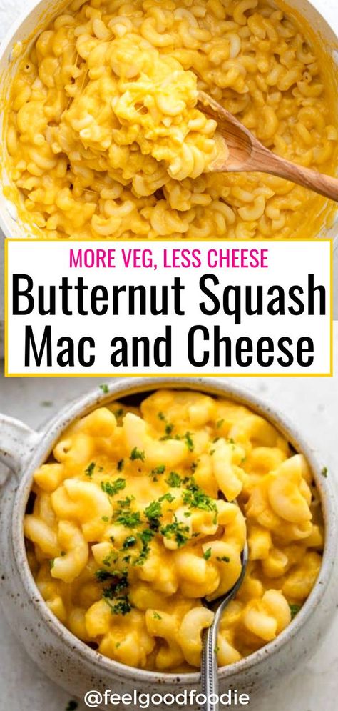 Vegan Squash Mac And Cheese, Butternut Squash Mac And Cheese Instapot, Baked Squash Mac And Cheese, Blw Butternut Squash Pasta, Mac And Cheese Squash, Squash Mac And Cheese Recipe, Butternut Squash Recipes Mac And Cheese, Butternut Macaroni And Cheese, Butternut And Yellow Squash Recipes