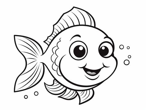 illustration of Mesmerizing fish coloring image Fish Coloring Pages For Kids, Fish Coloring, Cartoon Sea Animals, Swimming Fish, Fish Drawing, Fish Coloring Page, Farm Animal Coloring Pages, Kids Animals, Cartoon Elephant