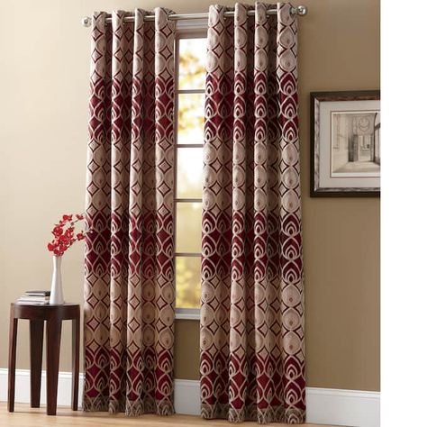 Gemma Grommet Window Panel | Seventh Avenue Country Doors, Kitchen Country, Insulated Panels, Country Door, Quality Curtains, Feather Pattern, Curtains Living, Valances, Window Panels