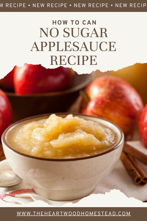 Easy Sugar Free Applesauce Canning Recipe Upset Stomach Food, Canning Applesauce, Brats Recipes, Homemade Applesauce Recipes, Homemade Apple Butter, Canning Recipe, Apple Sauce Recipes, Sick Remedies, Homemade Applesauce