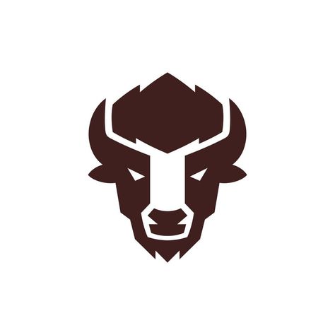 Bison Logo Design, Buffalo Logo Design, Head Logo Design, Bison Tattoo, Bison Head, Buffalo Design, Bird Silhouette Art, Bison Logo, Buffalo Painting