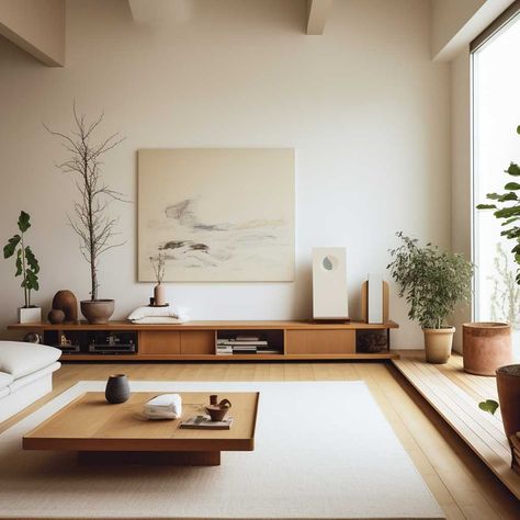 How to Create a Tranquil Japanese Living Room Design • 333+ Inspiring Lifestyle Ideas Japanese Modern Living Room Design, Japanese Aesthetic Living Room, Japanese Interiors Minimalistic, Japanese Living Room Aesthetic, Japanese Sitting Room, Korean Interior Design Apartments, Japanese Interior Design Living Room, Japanese Interior Design Small Spaces, Japanese Modern Living Room