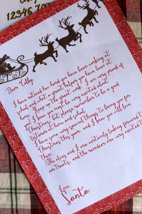 Free printable Santa letter. Can edit the childs name. Everyday Party Magazine Santa Letter 2 Letter From Santa Free Printable, Free Printable Letters From Santa, Printable Letters From Santa, Santa Free Printable, Free Printable Santa Letters, Santa Notes, Christmas Letter From Santa, Free Letters From Santa, Letters From Santa