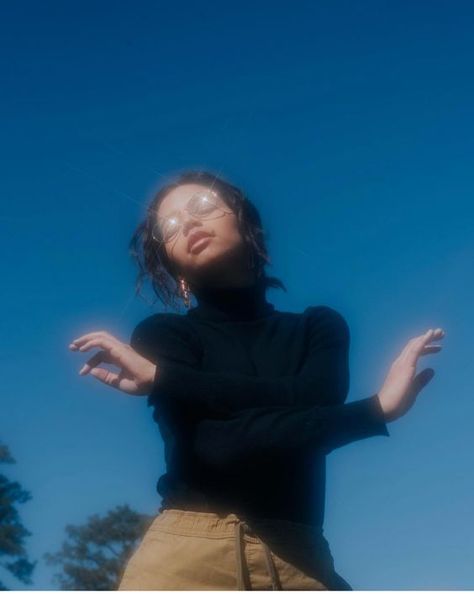 The Sky, Blue Sky, A Woman, Photography, Blue