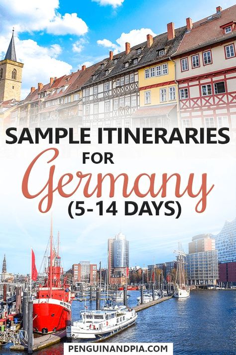 Thinking about planning a Germany trip? In this guide, we share various Germany itineraries for 5 - 14 days through different parts of the country! #germany #travelitineraries Belgium Germany Itinerary, Germany Itinerary, Germany Travel Destinations, Travel Belgium, Germany Trip, Germany Travel Guide, Germany Vacation, Yoga Kurse, Cities In Germany