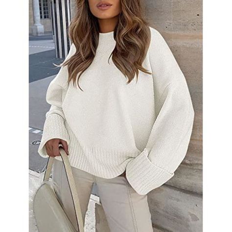 Fuzzy Pullover Outfit, Fall Pullover Sweaters, Loren Grey, Fuzzy Pullover, Fall Pullover, Oversized Sweater Women, Pull Oversize, Pullover Outfit, Oversized Crewneck