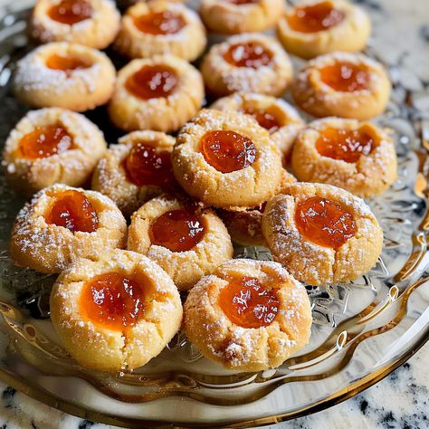 Delightful apricot cream cheese thumbprint cookies with a sweet apricot center and creamy dough. Perfect for any occasion. Cheesy Thumbprint Cookies, Cream Cheese Thumbprint Cookies Recipe, Apricot Thumbprint Cookies, Apricot Cookies Christmas, Apricot Thumbprint Cookies Recipe, Cream Cheese Thumbprint Cookies, Cheese Thumbprint Cookies, Hamburger Rice Casserole, Hamburger Rice