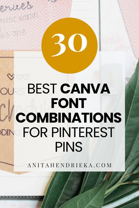 Canvas Fonts Combinations, Canva Font Combinations, Best Canva Fonts, Lead Magnet Design, Canva Font, Pinterest Guide, Pinterest Hacks, Canva Fonts, Canva Tips