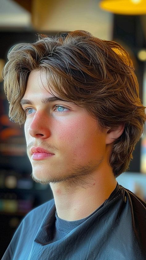 Middle Part Haircut, Guy Haircuts Long, Mens Hairstyles Medium, Mens Hairstyles Thick Hair, Wavy Hair Men, Medium Length Hair Men, Men Haircut Styles, Cool Braid Hairstyles, A Haircut